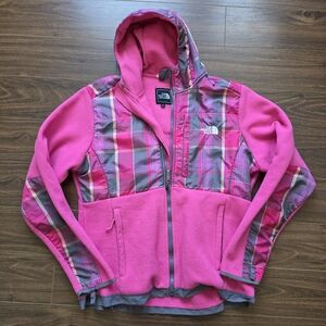 The North Face Pink Plaid Fleece Jacket